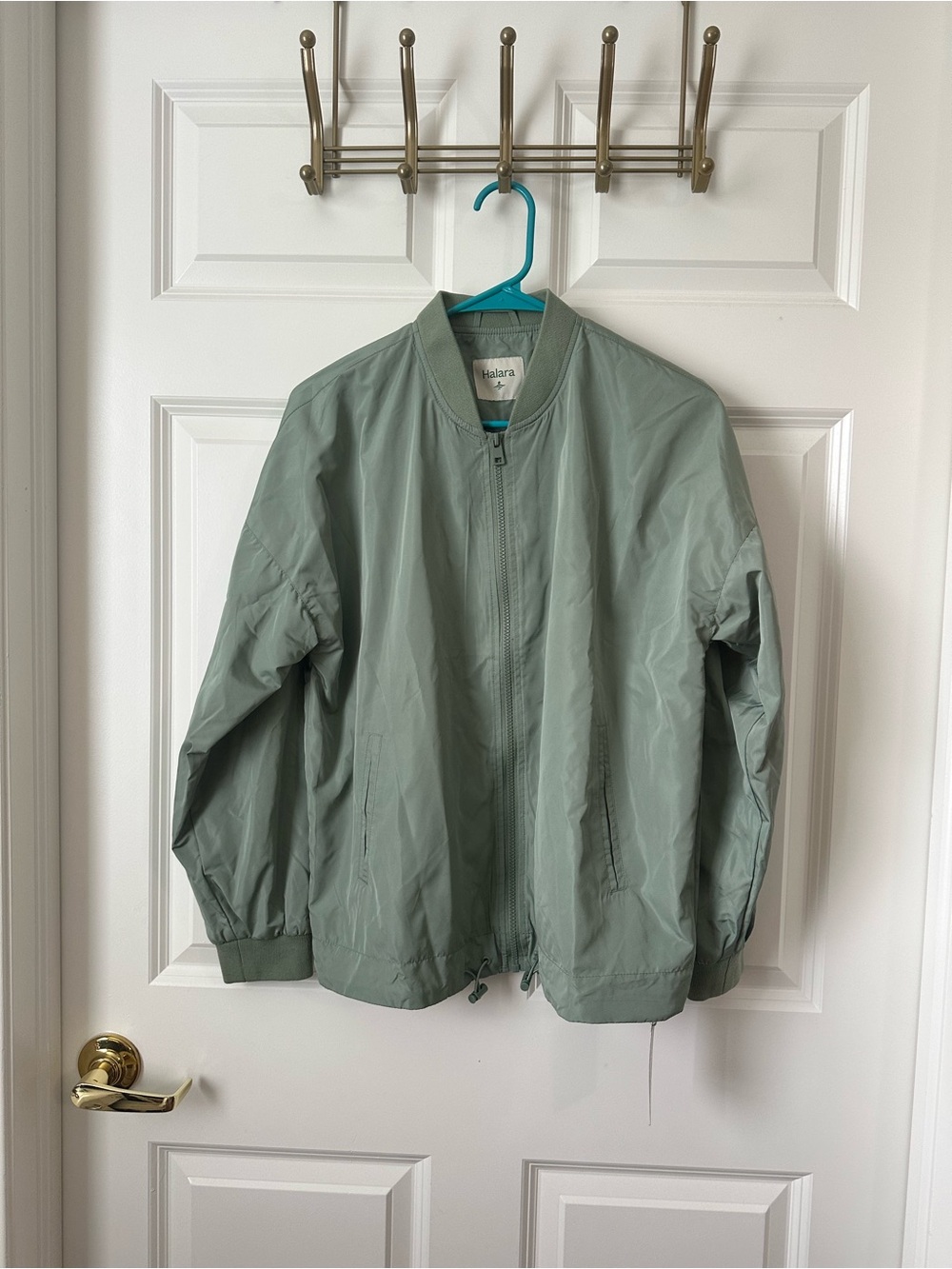 Halara Sage Zipper Fly Relaxed Casual Bomber Jacket with Pockets Size S